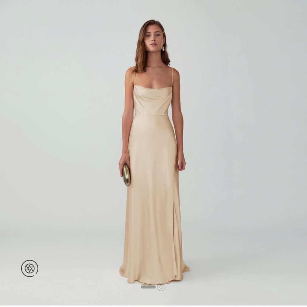 Fame and Partners Strappy Draped Gown